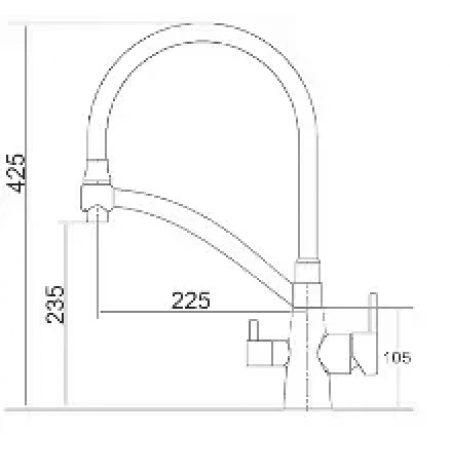 Кухонный смеситель Fabiano FKM 3110 Inox Black A-16